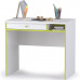 Альфа 12.41 Письменный стол, цвет лайм зелёный/белый премиум, ШхГхВ 85,2х54,5х76,3 см., универсальная сборка