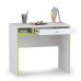 Альфа 12.41 Письменный стол, цвет лайм зелёный/белый премиум, ШхГхВ 85,2х54,5х76,3 см., универсальная сборка