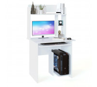 Стол компьютерный Сокол КСТ-21.1+КН-01, цвет белый, ШхГхВ 80х60х142 см., НЕ универсальная сборка