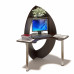 Стол компьютерный Сокол КСТ-101 угловой, цвет дуб венге, ШхГхВ 105х105х156 см., код КСТ101